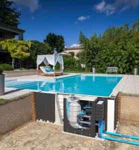 Piscine avec filtration NFX brevetée