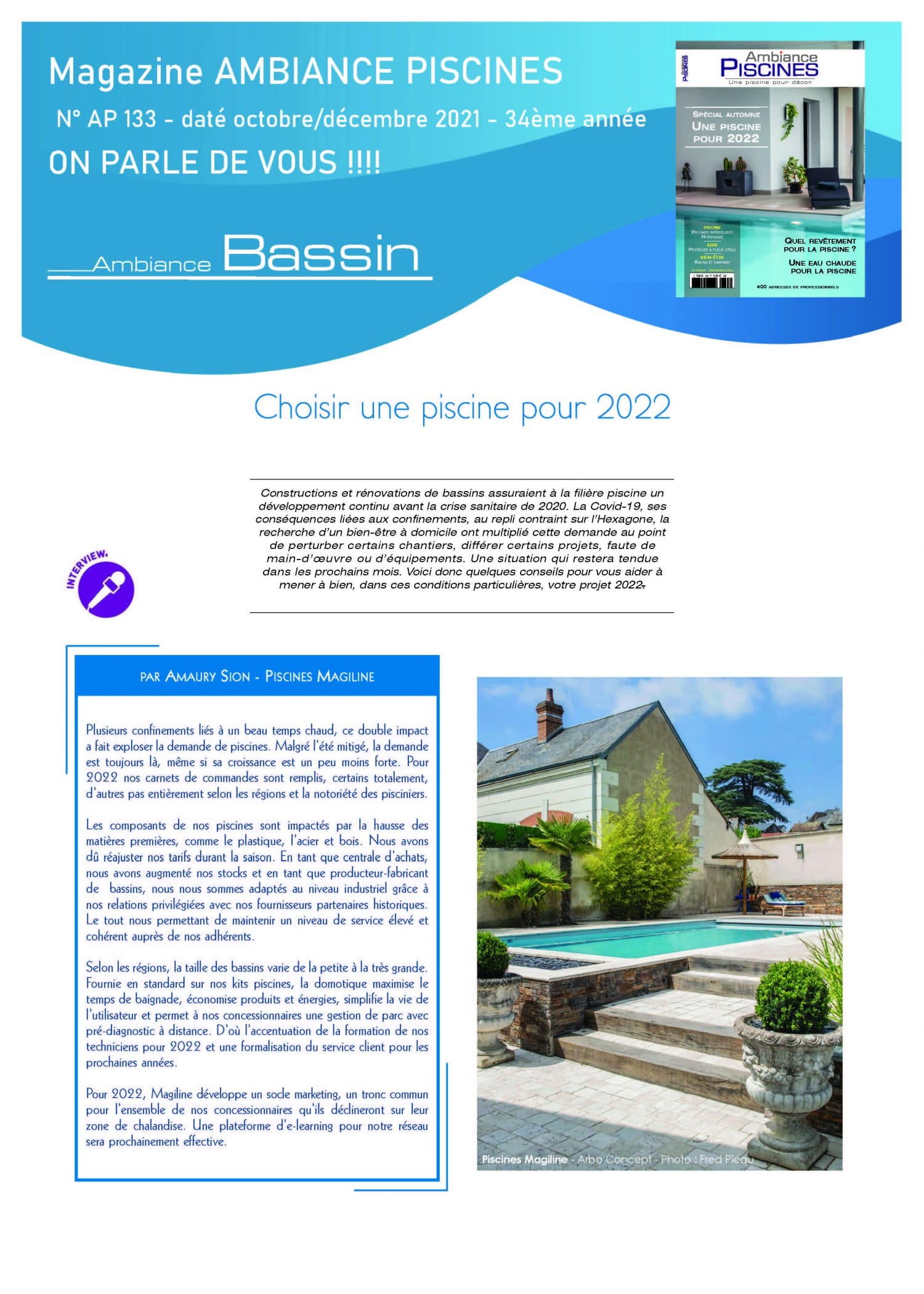 Ambiance piscines octobre/décembre 2021