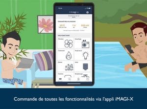 Commande de toutes les fonctionnalités via l'appli iMAGI-X